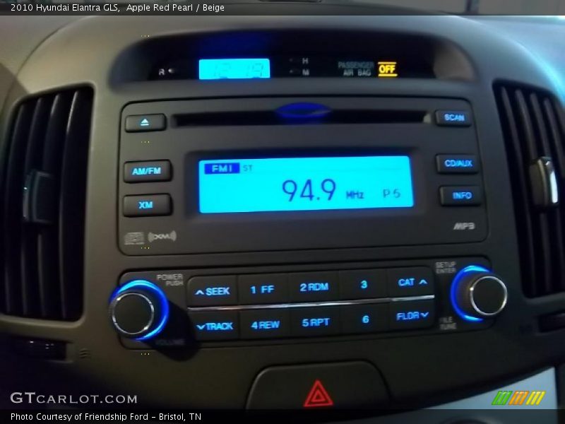 Controls of 2010 Elantra GLS