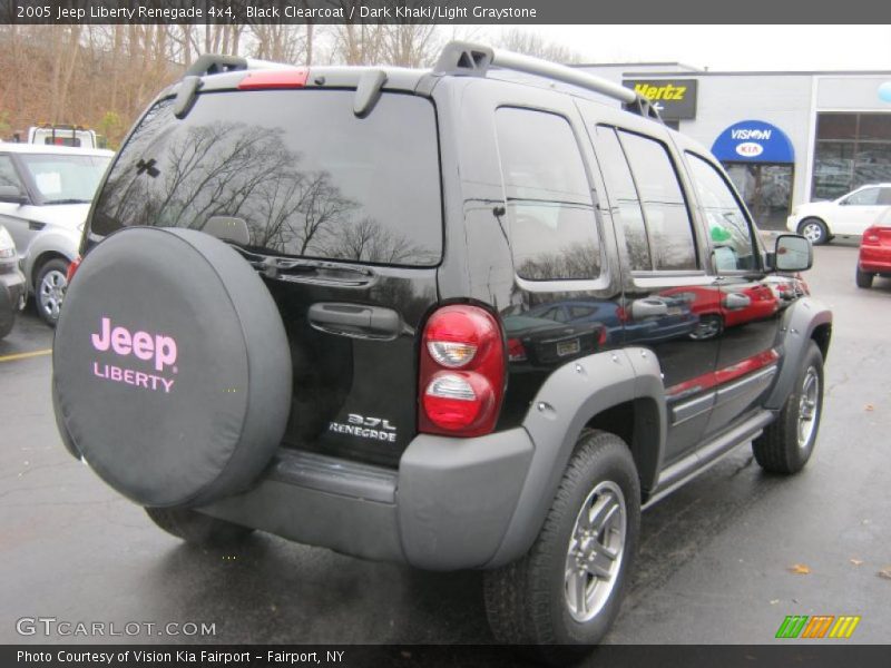 Black Clearcoat / Dark Khaki/Light Graystone 2005 Jeep Liberty Renegade 4x4