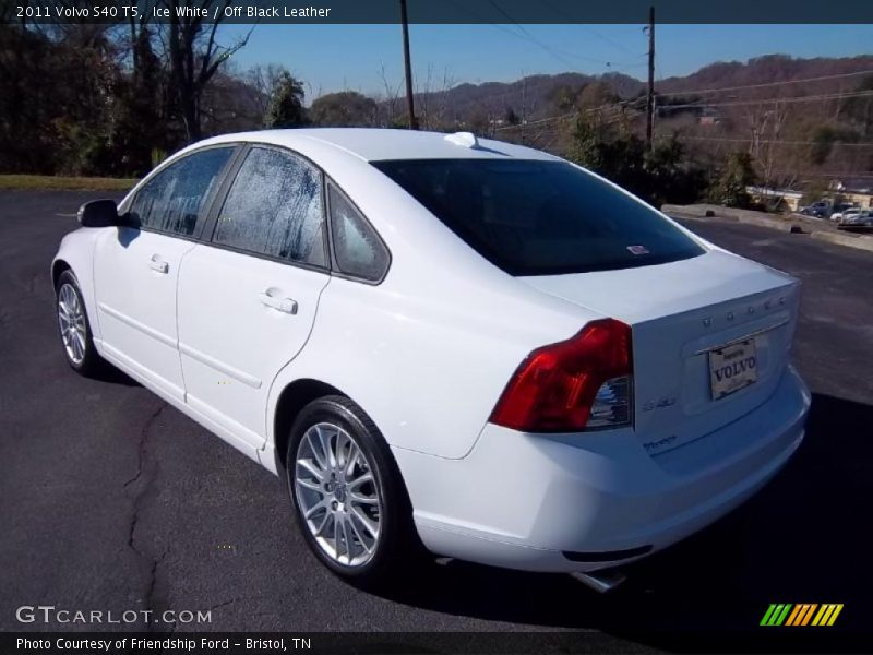 Ice White / Off Black Leather 2011 Volvo S40 T5