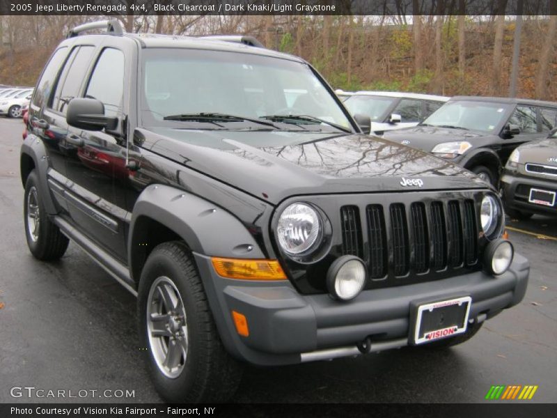 Black Clearcoat / Dark Khaki/Light Graystone 2005 Jeep Liberty Renegade 4x4
