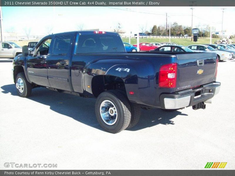 Imperial Blue Metallic / Ebony 2011 Chevrolet Silverado 3500HD LT Crew Cab 4x4 Dually