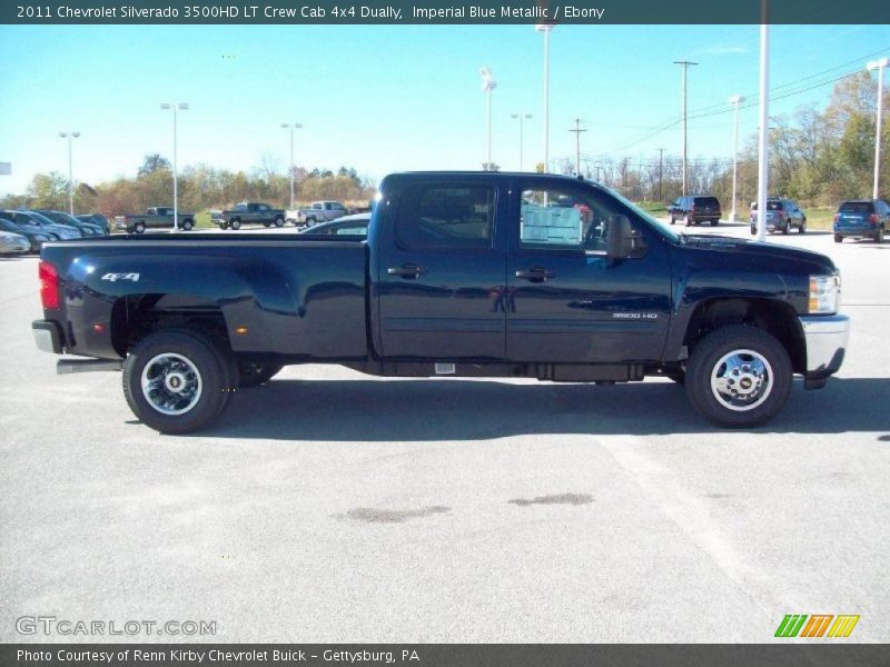 Imperial Blue Metallic / Ebony 2011 Chevrolet Silverado 3500HD LT Crew Cab 4x4 Dually