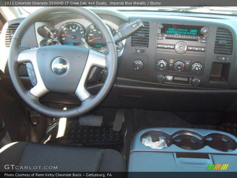 Imperial Blue Metallic / Ebony 2011 Chevrolet Silverado 3500HD LT Crew Cab 4x4 Dually