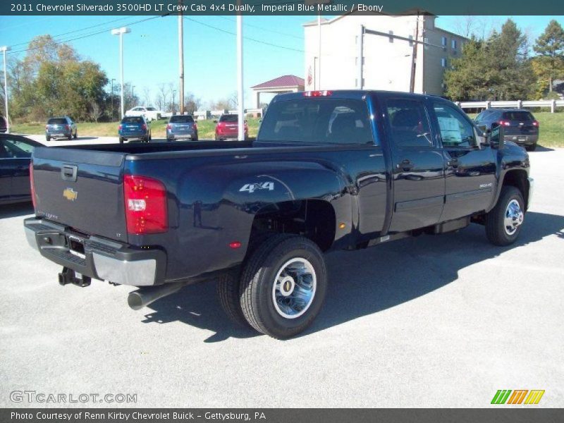 Imperial Blue Metallic / Ebony 2011 Chevrolet Silverado 3500HD LT Crew Cab 4x4 Dually
