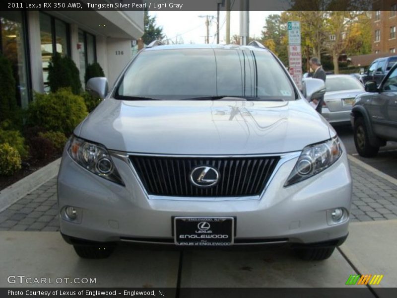 Tungsten Silver Pearl / Light Gray 2011 Lexus RX 350 AWD