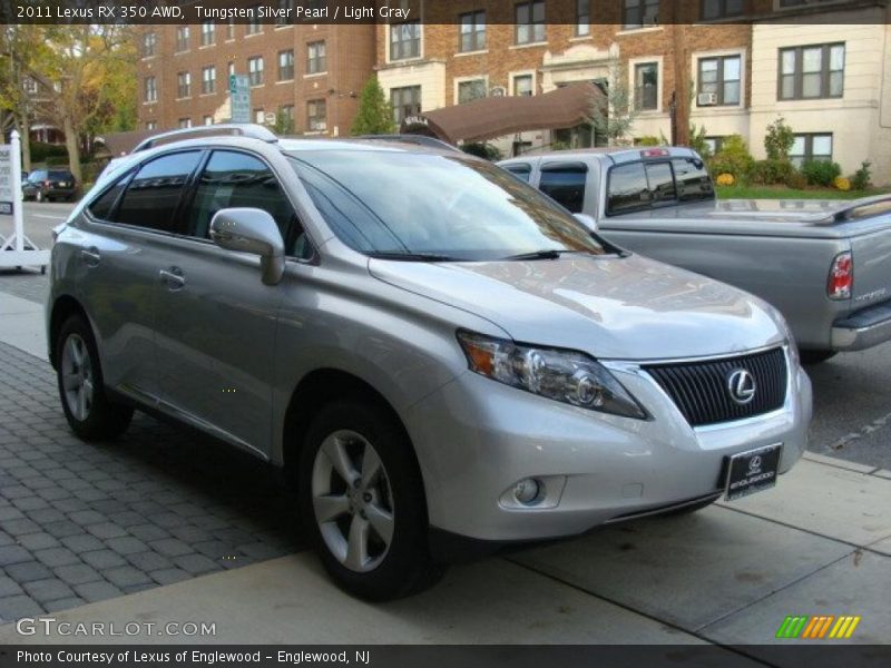 Tungsten Silver Pearl / Light Gray 2011 Lexus RX 350 AWD