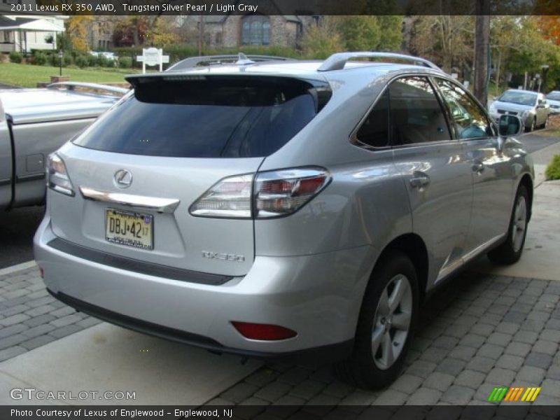 Tungsten Silver Pearl / Light Gray 2011 Lexus RX 350 AWD