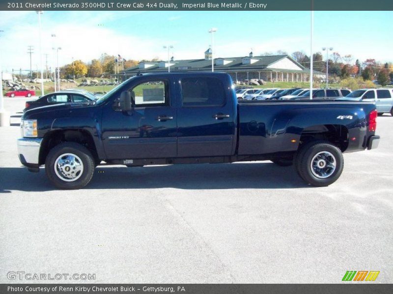 Imperial Blue Metallic / Ebony 2011 Chevrolet Silverado 3500HD LT Crew Cab 4x4 Dually