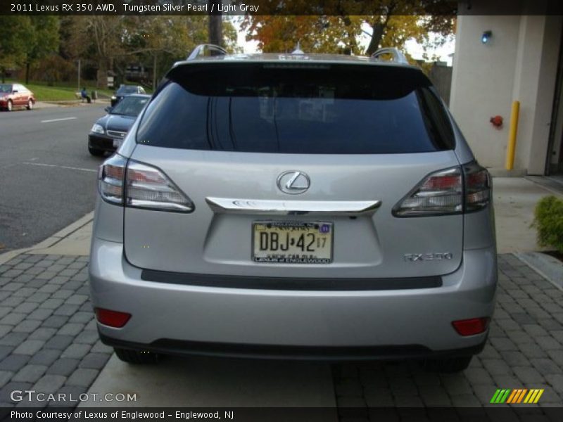 Tungsten Silver Pearl / Light Gray 2011 Lexus RX 350 AWD