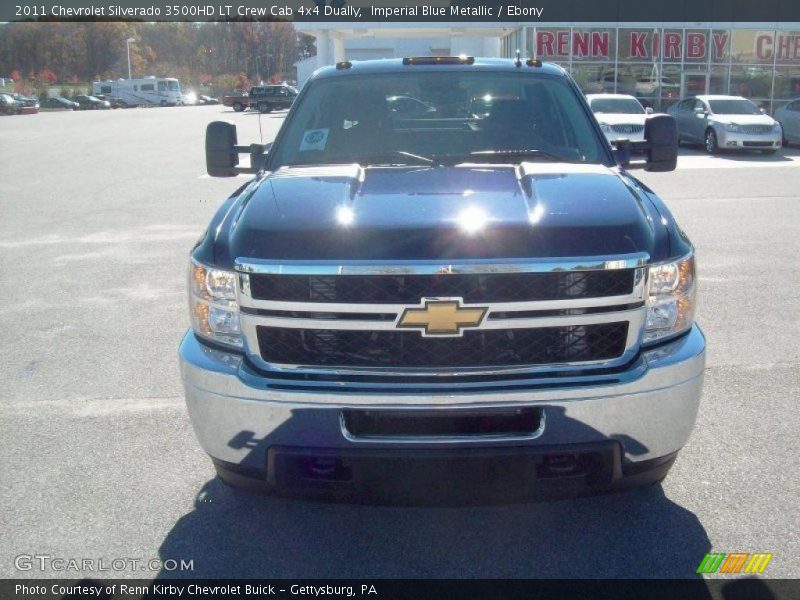 Imperial Blue Metallic / Ebony 2011 Chevrolet Silverado 3500HD LT Crew Cab 4x4 Dually