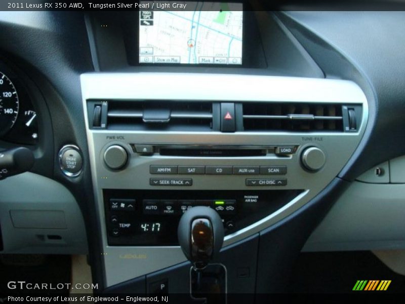 Tungsten Silver Pearl / Light Gray 2011 Lexus RX 350 AWD