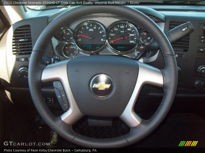 Imperial Blue Metallic / Ebony 2011 Chevrolet Silverado 3500HD LT Crew Cab 4x4 Dually
