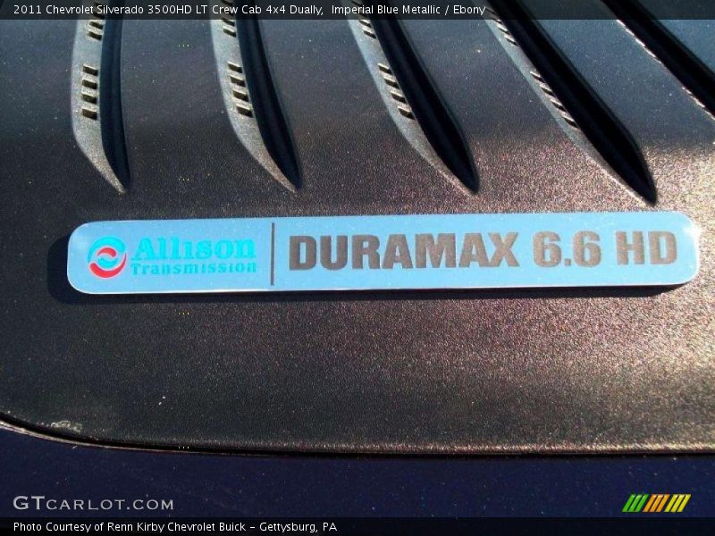 Imperial Blue Metallic / Ebony 2011 Chevrolet Silverado 3500HD LT Crew Cab 4x4 Dually