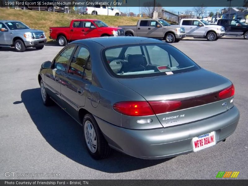 Medium Pewter Grey Metallic / Gray 1998 Ford Escort SE Sedan