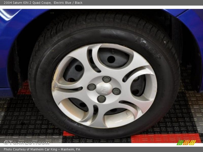 Electric Blue / Black 2004 Saturn ION 2 Quad Coupe