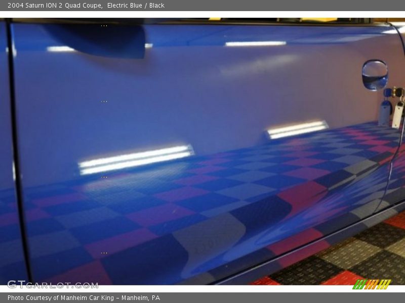 Electric Blue / Black 2004 Saturn ION 2 Quad Coupe