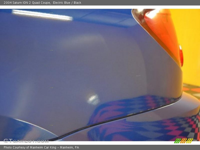Electric Blue / Black 2004 Saturn ION 2 Quad Coupe