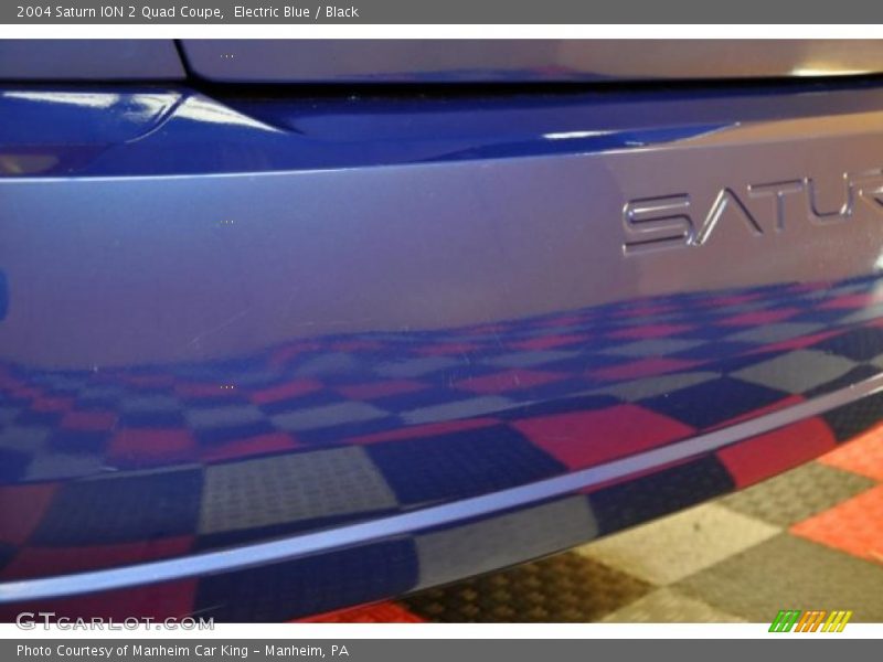 Electric Blue / Black 2004 Saturn ION 2 Quad Coupe