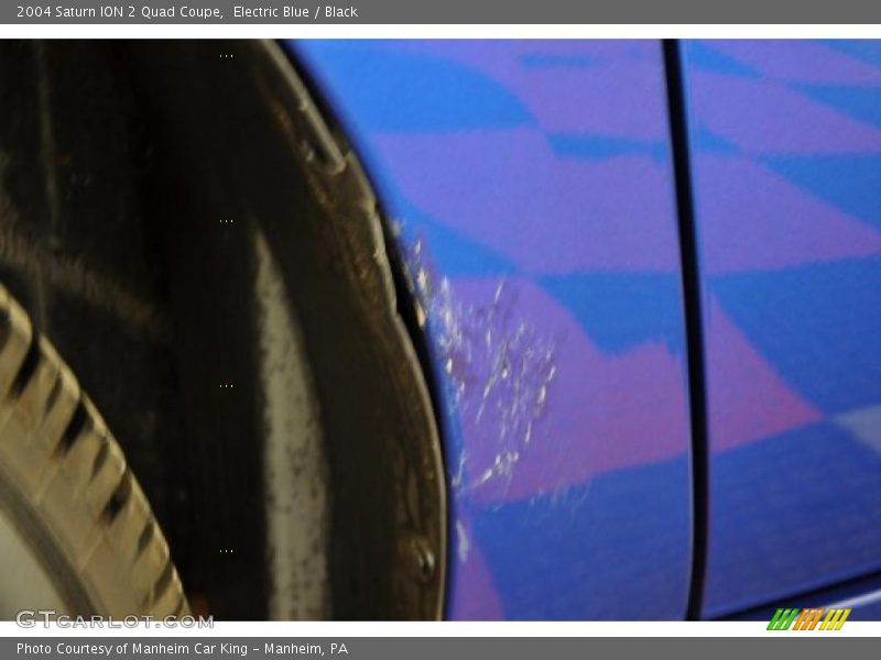 Electric Blue / Black 2004 Saturn ION 2 Quad Coupe