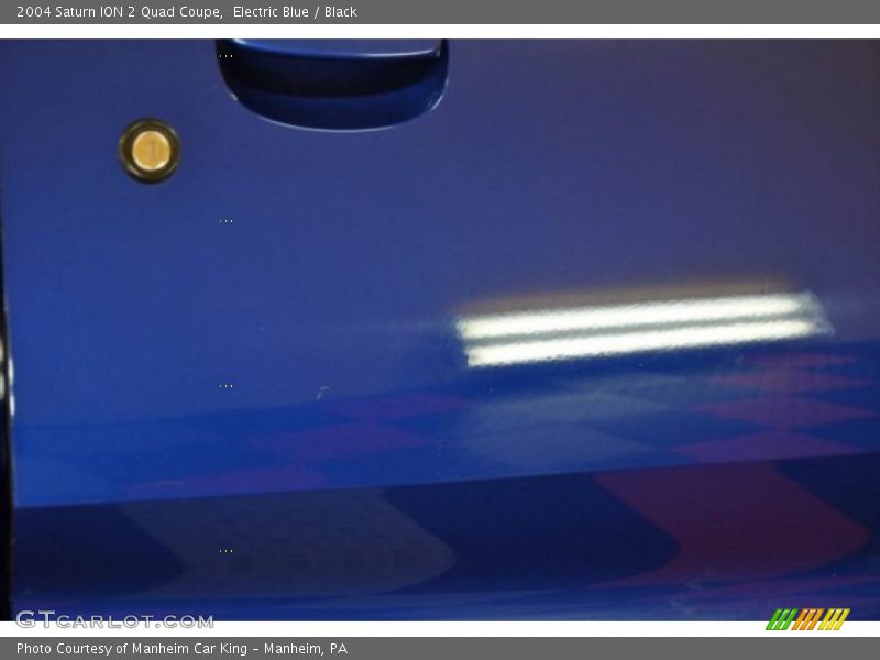 Electric Blue / Black 2004 Saturn ION 2 Quad Coupe
