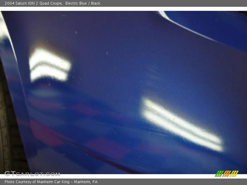 Electric Blue / Black 2004 Saturn ION 2 Quad Coupe