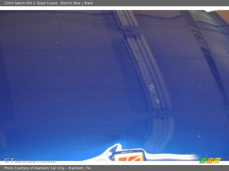 Electric Blue / Black 2004 Saturn ION 2 Quad Coupe