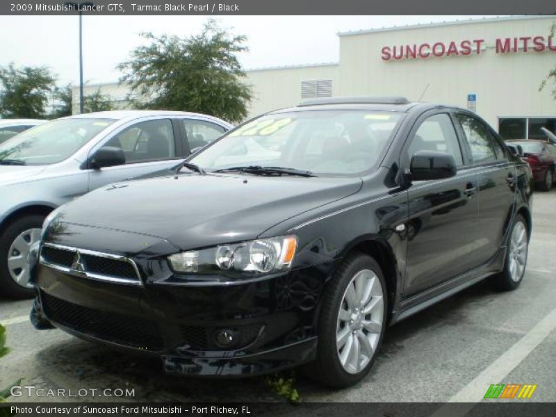 Tarmac Black Pearl / Black 2009 Mitsubishi Lancer GTS