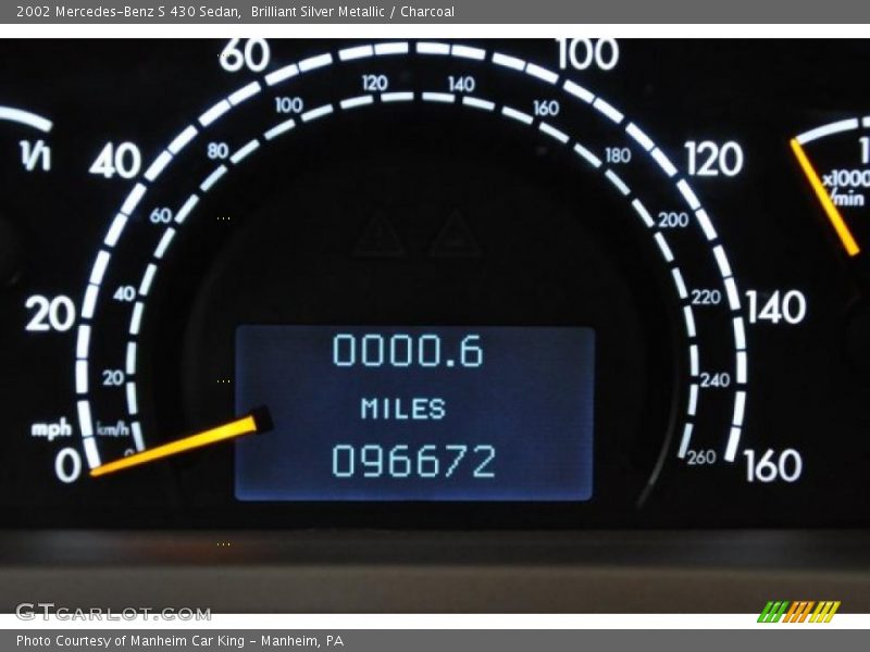 Brilliant Silver Metallic / Charcoal 2002 Mercedes-Benz S 430 Sedan