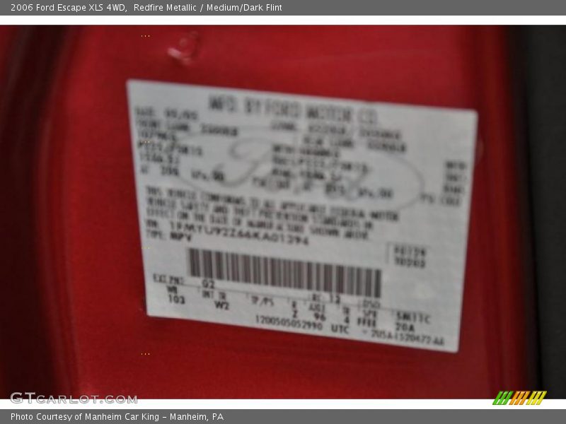 Redfire Metallic / Medium/Dark Flint 2006 Ford Escape XLS 4WD