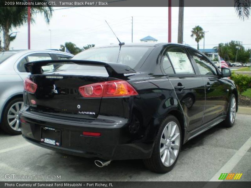 Tarmac Black Pearl / Black 2009 Mitsubishi Lancer GTS