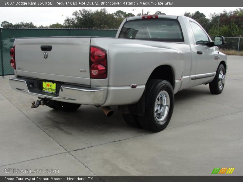 Bright Silver Metallic / Medium Slate Gray 2007 Dodge Ram 3500 SLT Regular Cab 4x4 Dually
