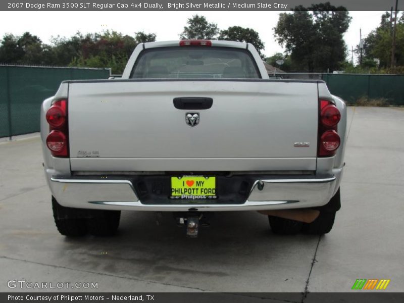 Bright Silver Metallic / Medium Slate Gray 2007 Dodge Ram 3500 SLT Regular Cab 4x4 Dually