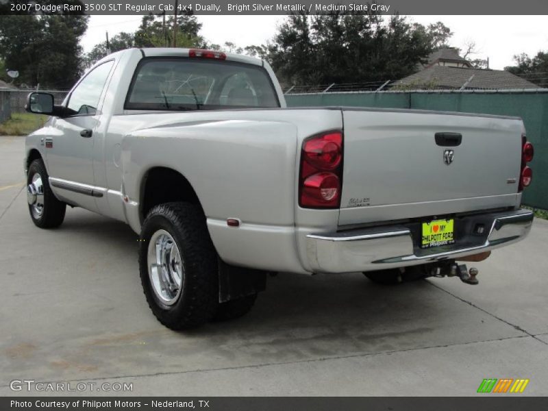 Bright Silver Metallic / Medium Slate Gray 2007 Dodge Ram 3500 SLT Regular Cab 4x4 Dually