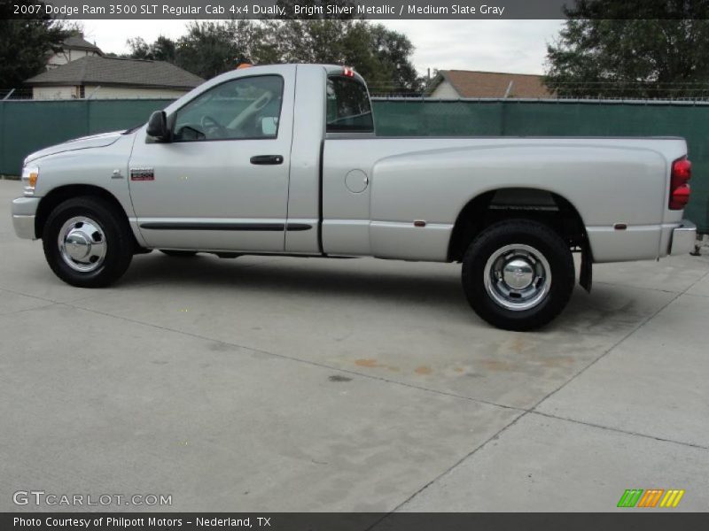 Bright Silver Metallic / Medium Slate Gray 2007 Dodge Ram 3500 SLT Regular Cab 4x4 Dually