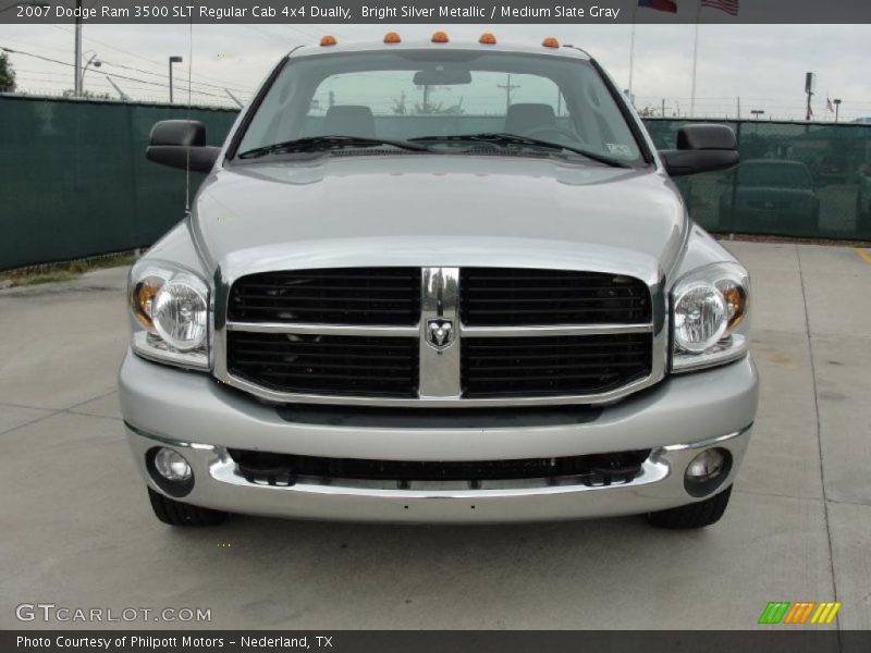 Bright Silver Metallic / Medium Slate Gray 2007 Dodge Ram 3500 SLT Regular Cab 4x4 Dually