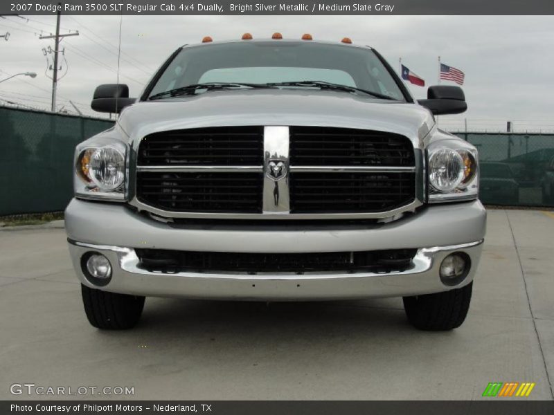 Bright Silver Metallic / Medium Slate Gray 2007 Dodge Ram 3500 SLT Regular Cab 4x4 Dually