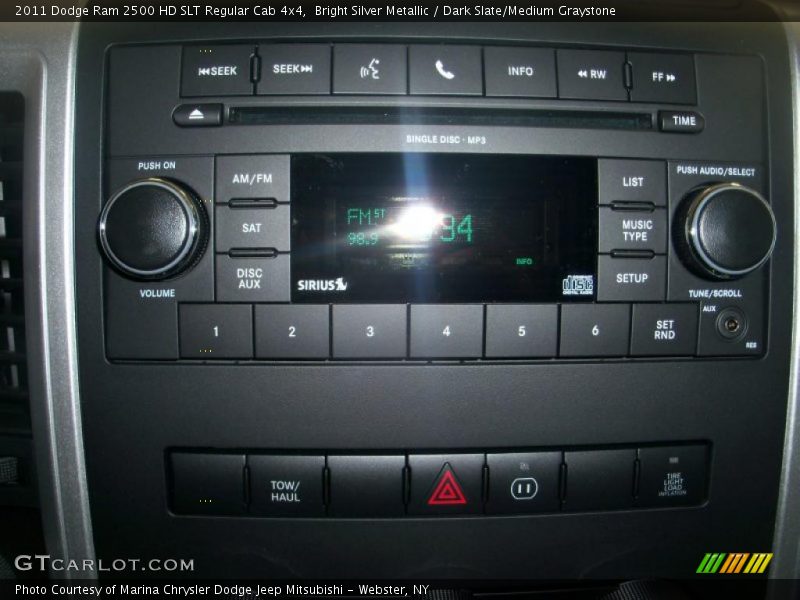 Bright Silver Metallic / Dark Slate/Medium Graystone 2011 Dodge Ram 2500 HD SLT Regular Cab 4x4