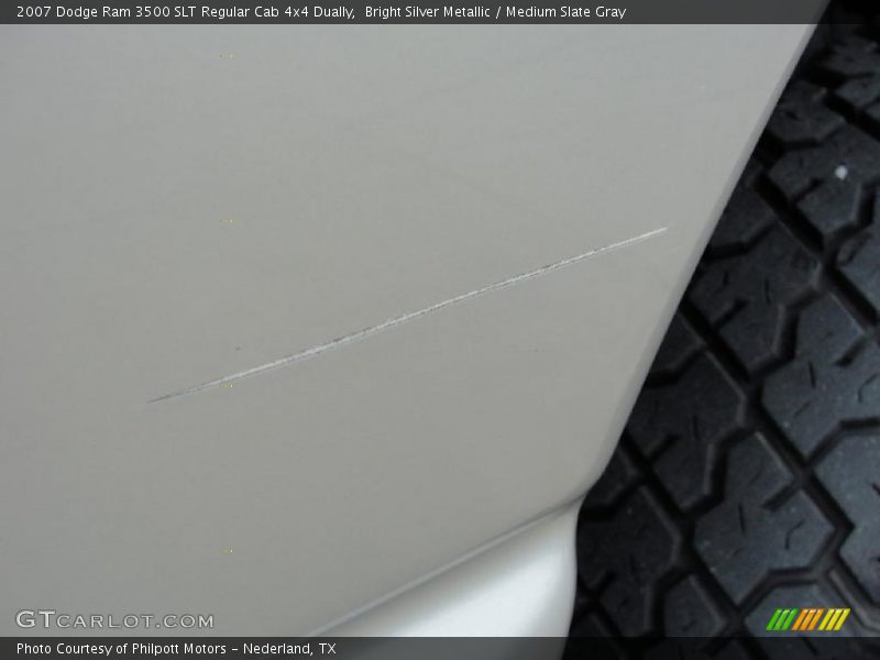 Bright Silver Metallic / Medium Slate Gray 2007 Dodge Ram 3500 SLT Regular Cab 4x4 Dually