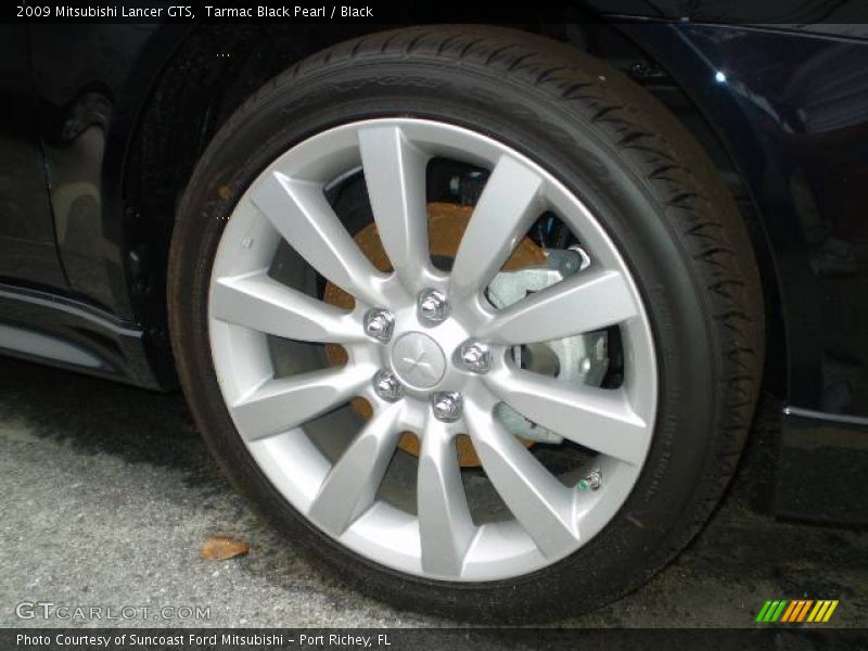 Tarmac Black Pearl / Black 2009 Mitsubishi Lancer GTS