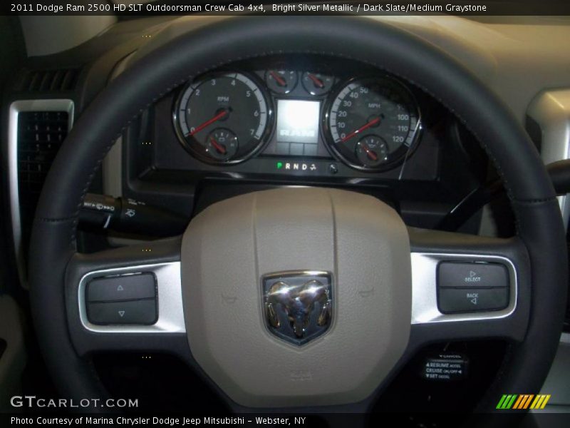 Bright Silver Metallic / Dark Slate/Medium Graystone 2011 Dodge Ram 2500 HD SLT Outdoorsman Crew Cab 4x4