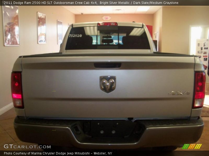 Bright Silver Metallic / Dark Slate/Medium Graystone 2011 Dodge Ram 2500 HD SLT Outdoorsman Crew Cab 4x4