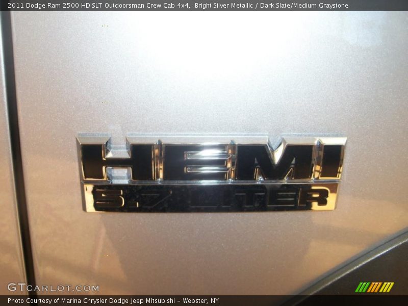 Bright Silver Metallic / Dark Slate/Medium Graystone 2011 Dodge Ram 2500 HD SLT Outdoorsman Crew Cab 4x4