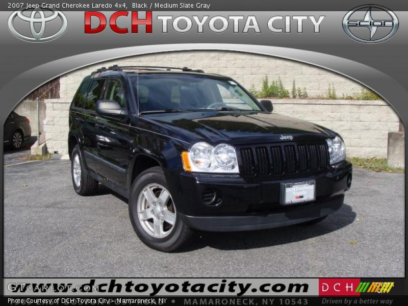 Black / Medium Slate Gray 2007 Jeep Grand Cherokee Laredo 4x4