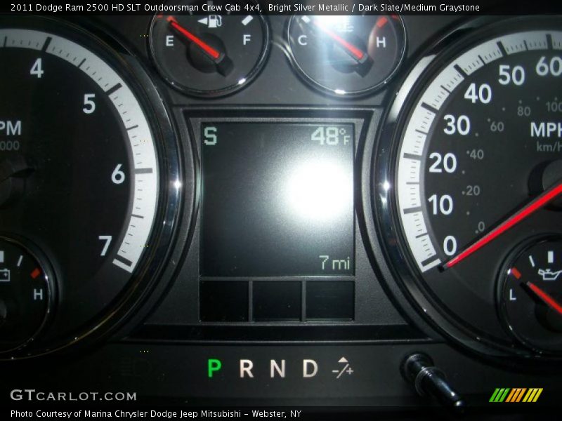 Bright Silver Metallic / Dark Slate/Medium Graystone 2011 Dodge Ram 2500 HD SLT Outdoorsman Crew Cab 4x4