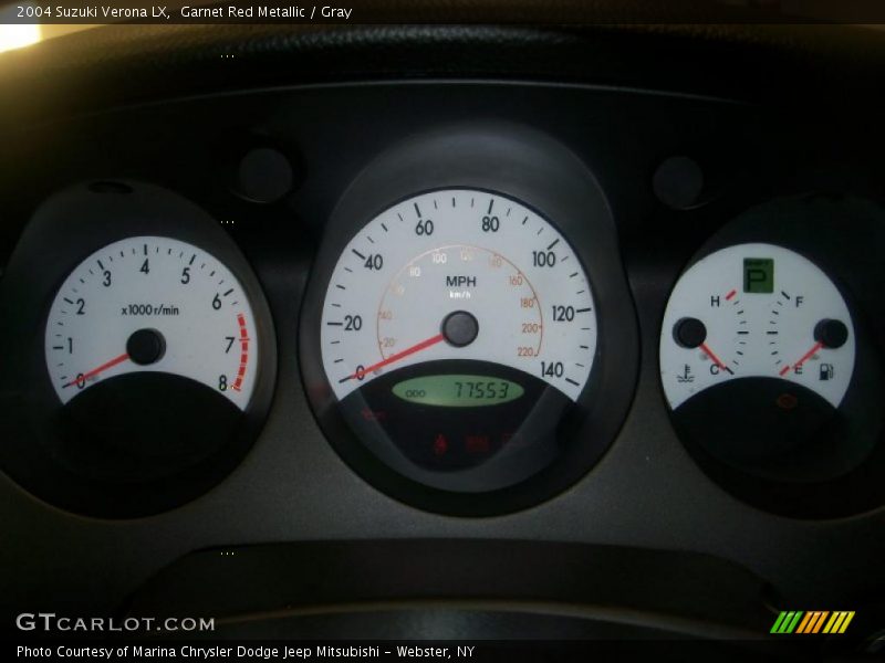 Garnet Red Metallic / Gray 2004 Suzuki Verona LX