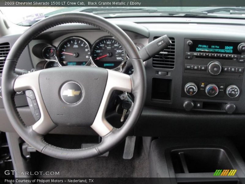 Black Granite Metallic / Ebony 2009 Chevrolet Silverado 1500 LT Crew Cab