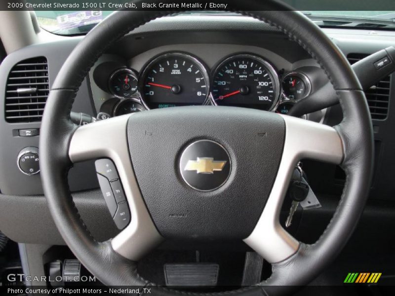 Black Granite Metallic / Ebony 2009 Chevrolet Silverado 1500 LT Crew Cab