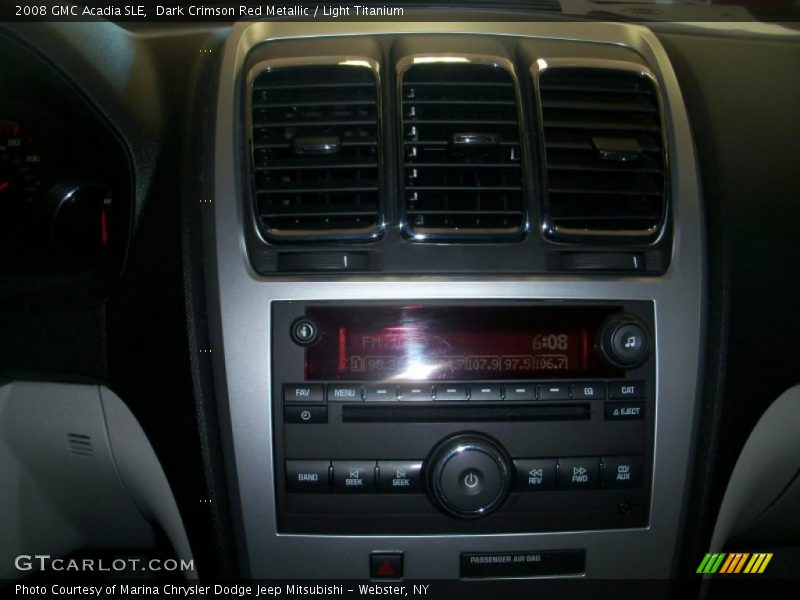 Dark Crimson Red Metallic / Light Titanium 2008 GMC Acadia SLE