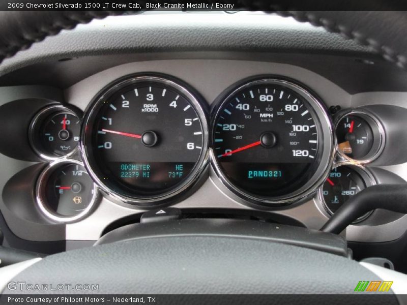 Black Granite Metallic / Ebony 2009 Chevrolet Silverado 1500 LT Crew Cab