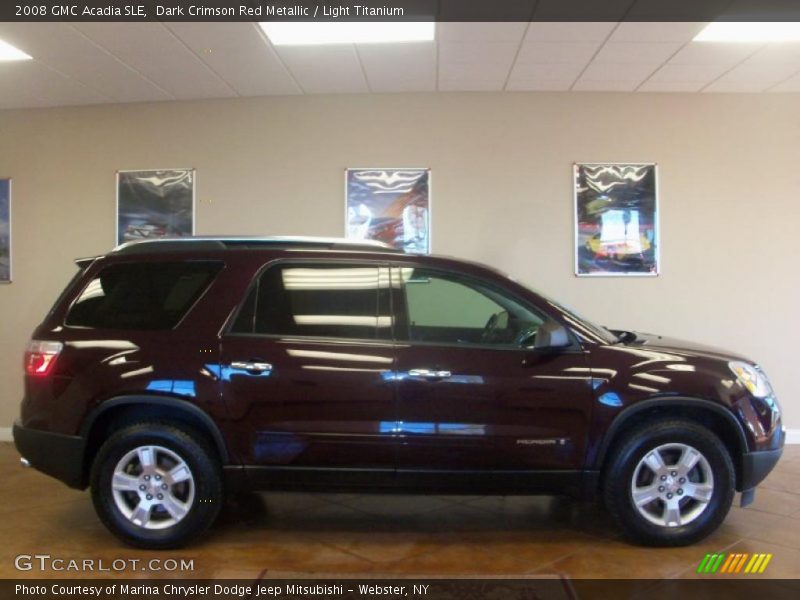 Dark Crimson Red Metallic / Light Titanium 2008 GMC Acadia SLE